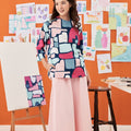 The Arte Women Boxy Blouse Picasso Print - Umbi
