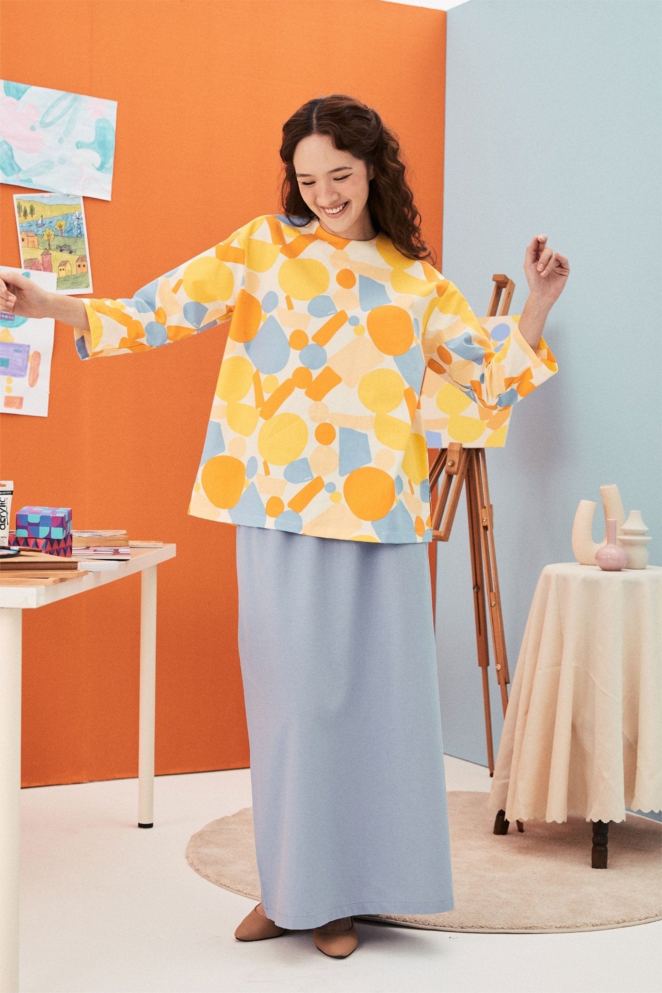 The Arte Women Boxy Blouse Starry Print - Umbi