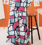 The Arte Women Flare Skirt Picasso Print - Umbi