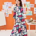 The Arte Women Flare Skirt Picasso Print - Umbi