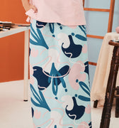 The Arte Women Folded Skirt Monet Print - Umbi