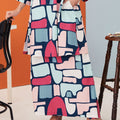 The Arte Women Folded Skirt Picasso Print - Umbi
