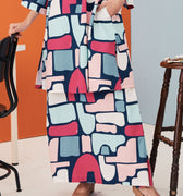 The Arte Women Folded Skirt Picasso Print - Umbi