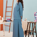 The Arte Women Folded Skirt Steel Blue - Umbi