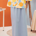 The Arte Women Folded Skirt Stone Blue - Umbi