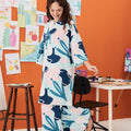 The Arte Women Long Kurung Top Monet Print - Umbi