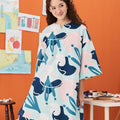 The Arte Women Long Kurung Top Monet Print - Umbi
