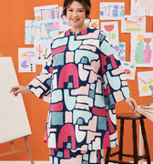 The Arte Women Long Kurung Top Picasso Print - Umbi