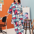 The Arte Women Long Kurung Top Picasso Print - Umbi