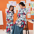 The Arte Women Long Kurung Top Picasso Print - Umbi