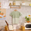 The Breakfast Club Baby Kurung Dress with Scallop Embroidery Mint Green - Umbi