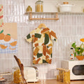 The Breakfast Club Baby Kurung Dress with Scallop Embroidery Nasi Lemak Print (Retro Effect) - Umbi
