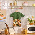 The Breakfast Club Baby Kurung Dress with Scallop Embroidery Pine Green - Umbi