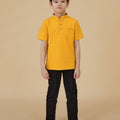 The Breakfast Club Boy Short Sleeves Shirt Mustard - Umbi