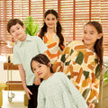 adorable group of a boy and three girls posing wearing apparel from the breakfast club collection