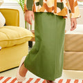 pine green girl classic skirt close shot