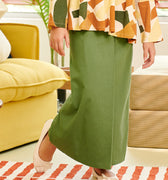 pine green girl classic skirt close shot