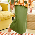 The Breakfast Club Girl Classic Skirt Pine Green - Umbi