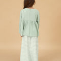The Breakfast Club Girl Ruffles Top Mint Green - Umbi