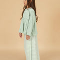 The Breakfast Club Girl Ruffles Top Mint Green - Umbi