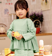 The Breakfast Club Girl Ruffles Top Mint Green - Umbi