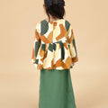 The Breakfast Club Girl Ruffles Top Nasi Lemak Print (Retro Effect) - Umbi