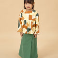 The Breakfast Club Girl Ruffles Top Nasi Lemak Print (Retro Effect) - Umbi