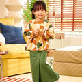 The Breakfast Club Girl Ruffles Top Nasi Lemak Print (Retro Effect) - Umbi