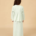 The Breakfast Club Girl Ruffles Top Pandan Print - Umbi