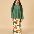 The Breakfast Club Girl Ruffles Top Pine Green - Umbi