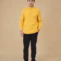 The Breakfast Club Men Collar Kurta Mustard - Umbi
