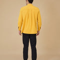 The Breakfast Club Men Collar Kurta Mustard - Umbi