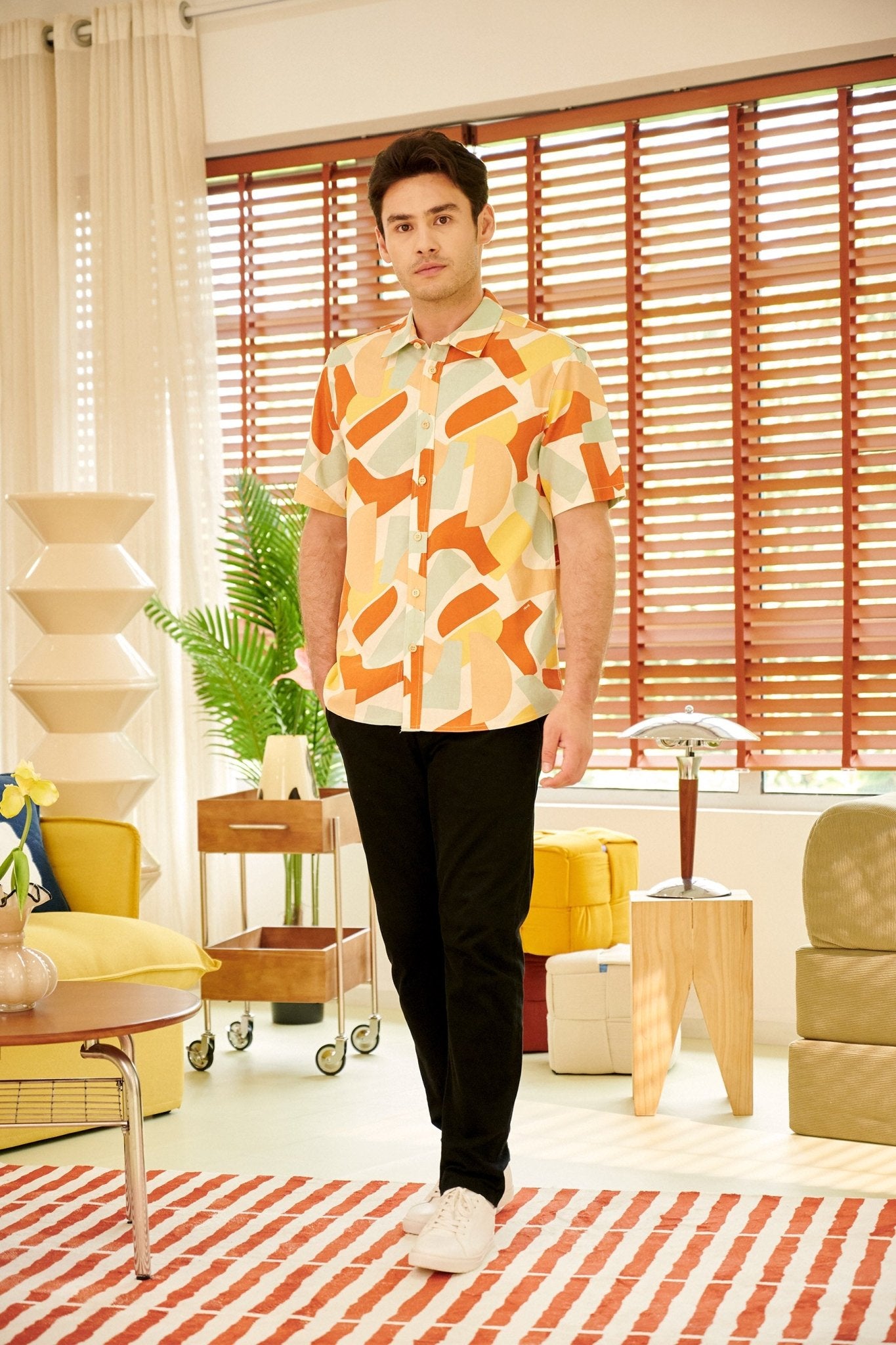 The Breakfast Club Men Holiday Shirt Marmalade Print - Umbi