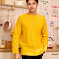 The Breakfast Club Men Kurta Mustard - Umbi
