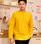 The Breakfast Club Men Kurta Mustard - Umbi