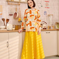 The Breakfast Club Women A - line Skirt Mustard - Umbi
