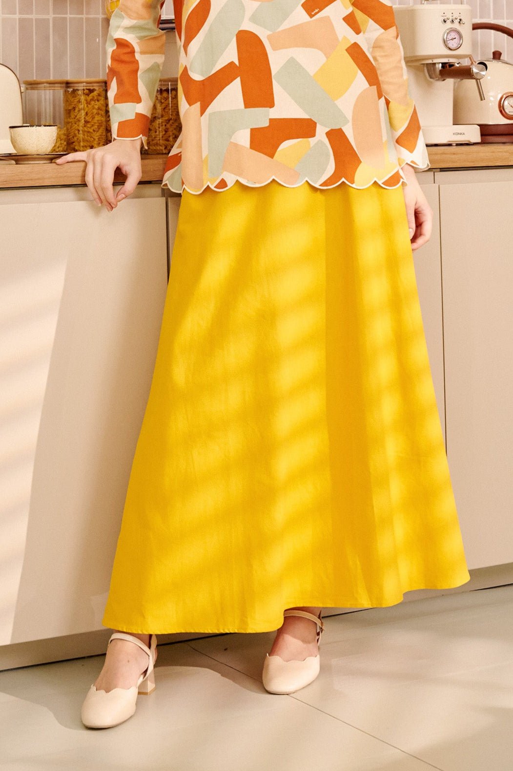 The Breakfast Club Women A - line Skirt Mustard - Umbi