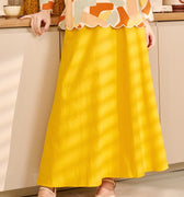 The Breakfast Club Women A - line Skirt Mustard - Umbi