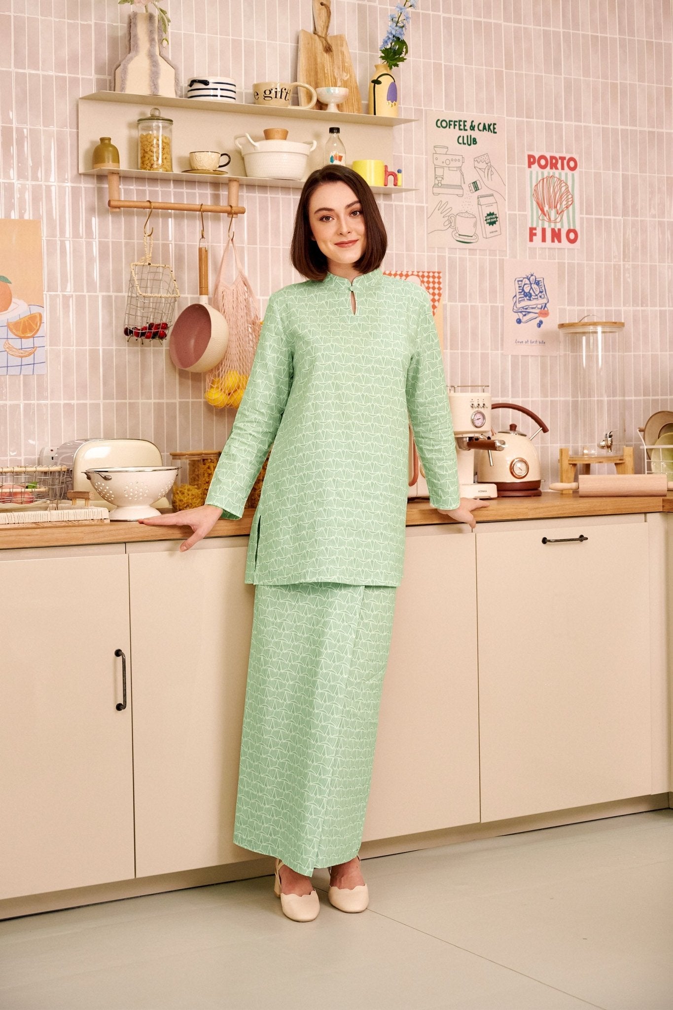 The Breakfast Club Women Classic Skirt Pandan Print - Umbi