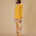 The Breakfast Club Women Classic Skirt with Scallop Embroidery Marmalade Print - Umbi