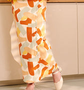 The Breakfast Club Women Classic Skirt with Scallop Embroidery Marmalade Print - Umbi