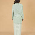 The Breakfast Club Women Mandarin Collar Kurung Top Mint Green - Umbi