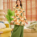 The Breakfast Club Women Mandarin Collar Kurung Top Nasi Lemak Print (Retro Effect) - Umbi