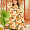The Breakfast Club Women Mandarin Collar Kurung Top Nasi Lemak Print (Retro Effect) - Umbi