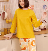 The Breakfast Club Women Pair Pockets Boxy Blouse Mustard - Umbi