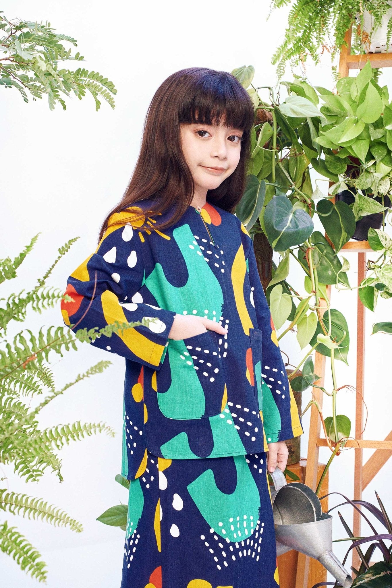 The Bumi Classic Kurung Top Bumi Print - Umbi