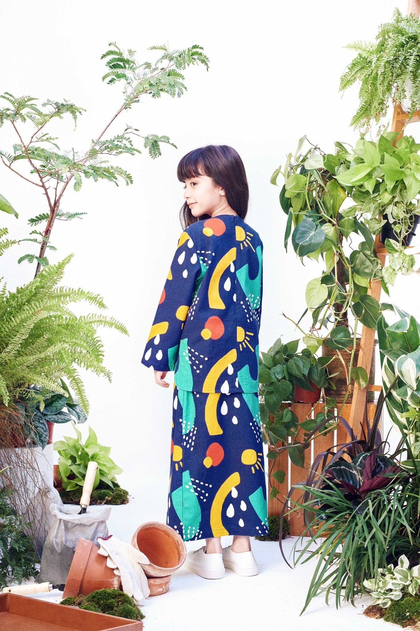 The Bumi Classic Kurung Top Bumi Print - Umbi