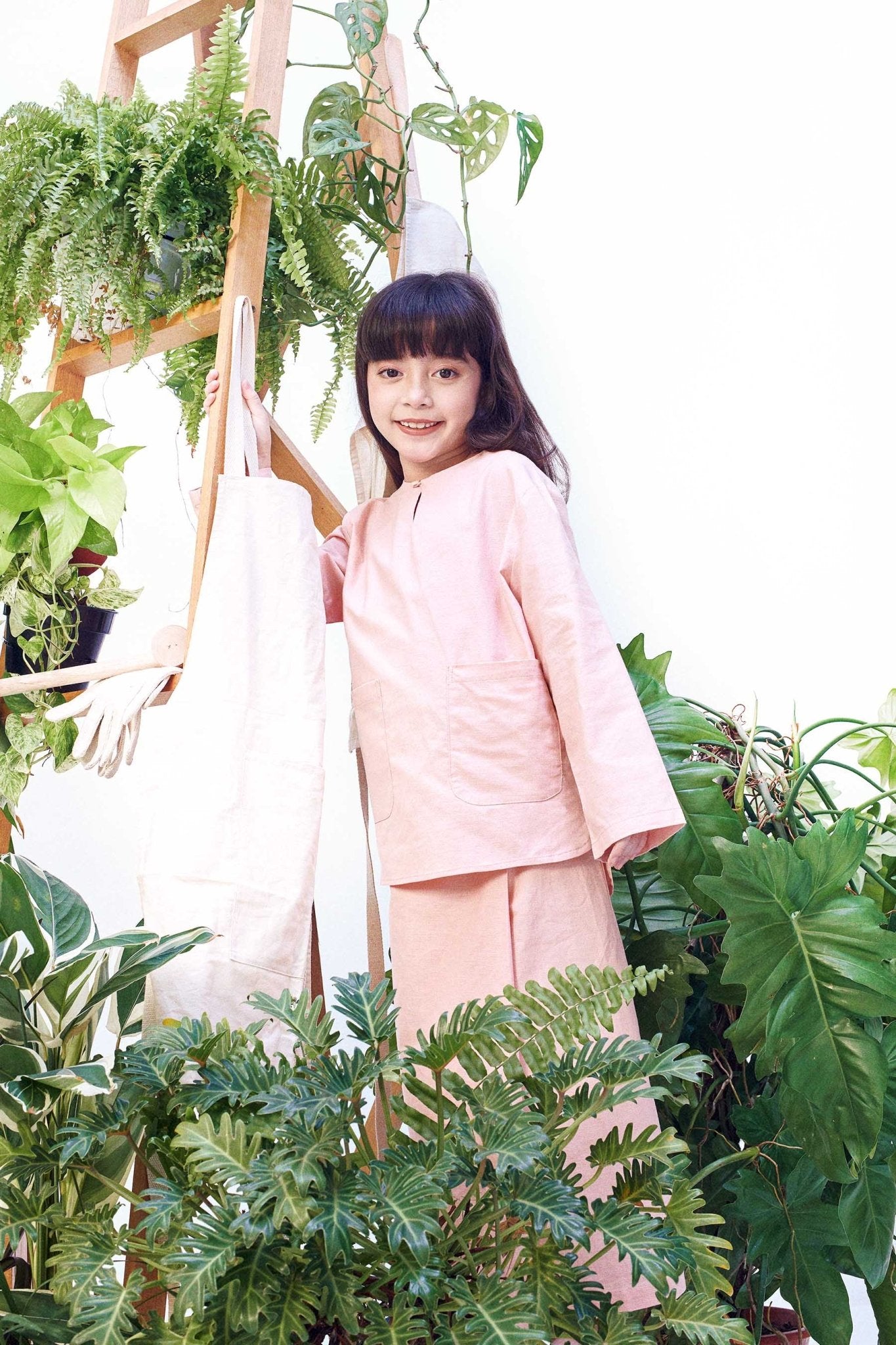 The Bumi Classic Kurung Top Dusty Pink - Umbi