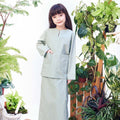 The Bumi Classic Kurung Top Sage Green - Umbi