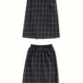 The Bumi Classic Skirt Checked Black Print - Umbi